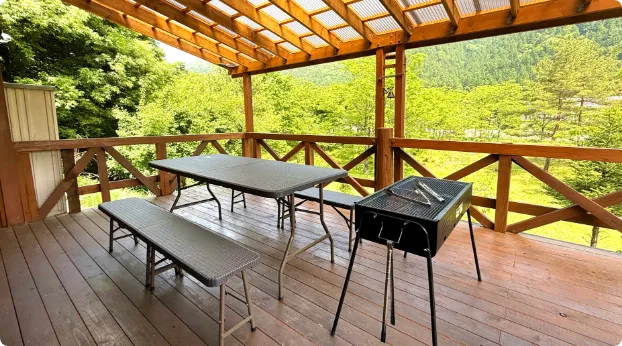 屋根付きテラスの画像