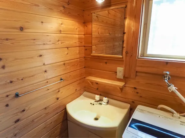 LakesideHouse 高島の脱衣所