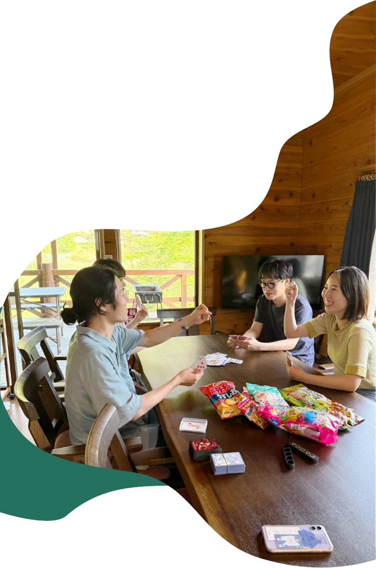 貸別荘でのアウトドア体験