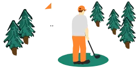 東条湖エリアをイメージしたゴルフの画像