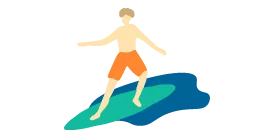 琵琶湖エリアをイメージしたサーフィンの画像